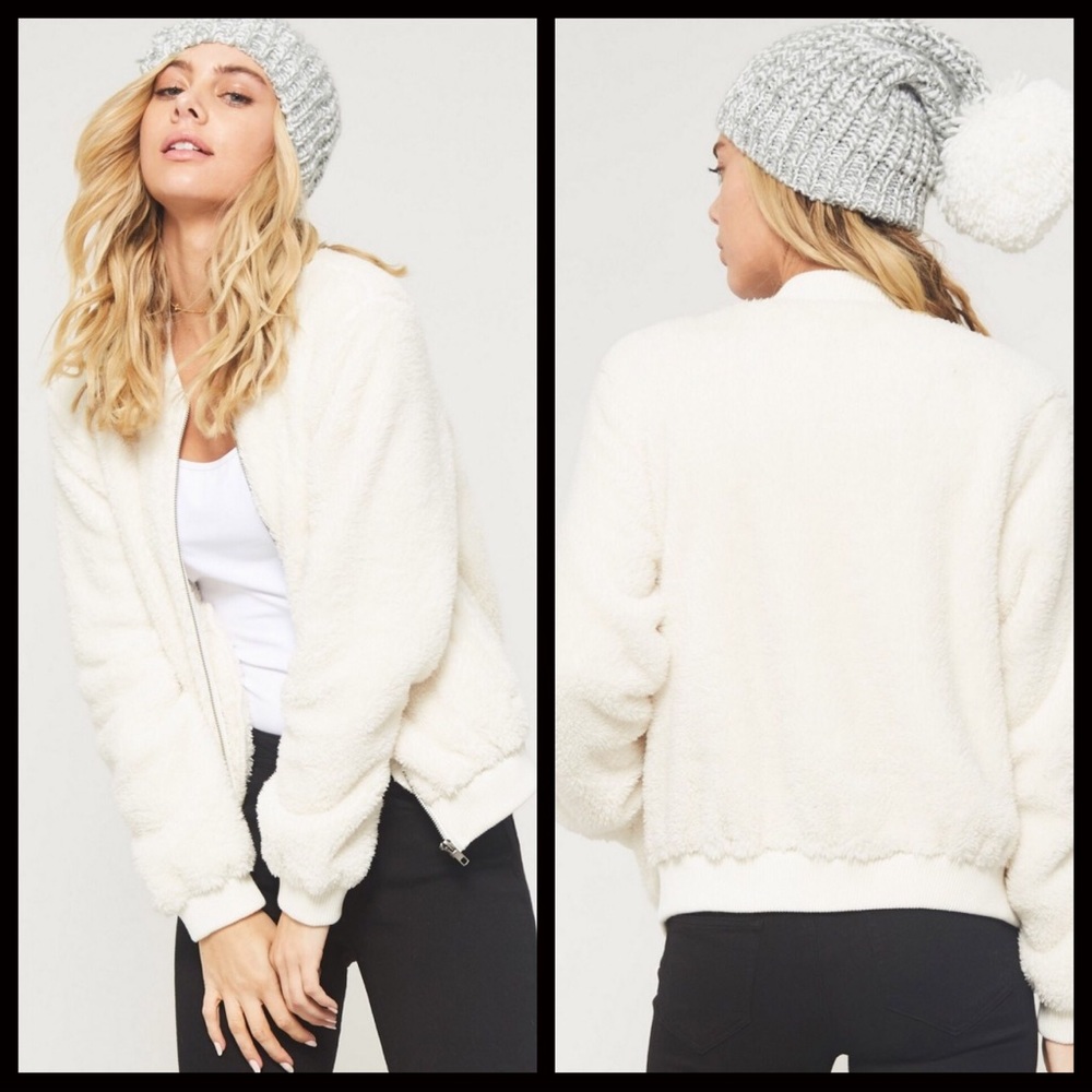 Snow Bunny Fuzzy Bomber - Picture 3 of 5
